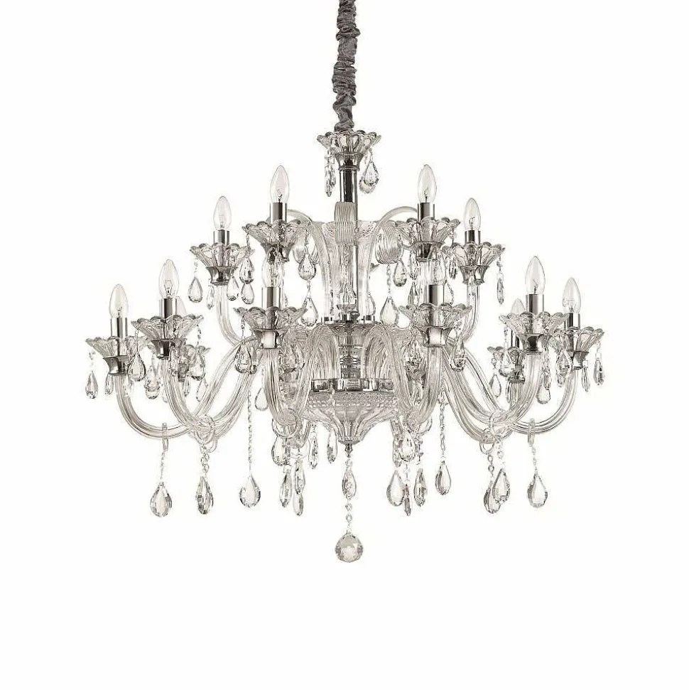 Suspension Ideal Lux Colossal Chrome, 15 Lumieres