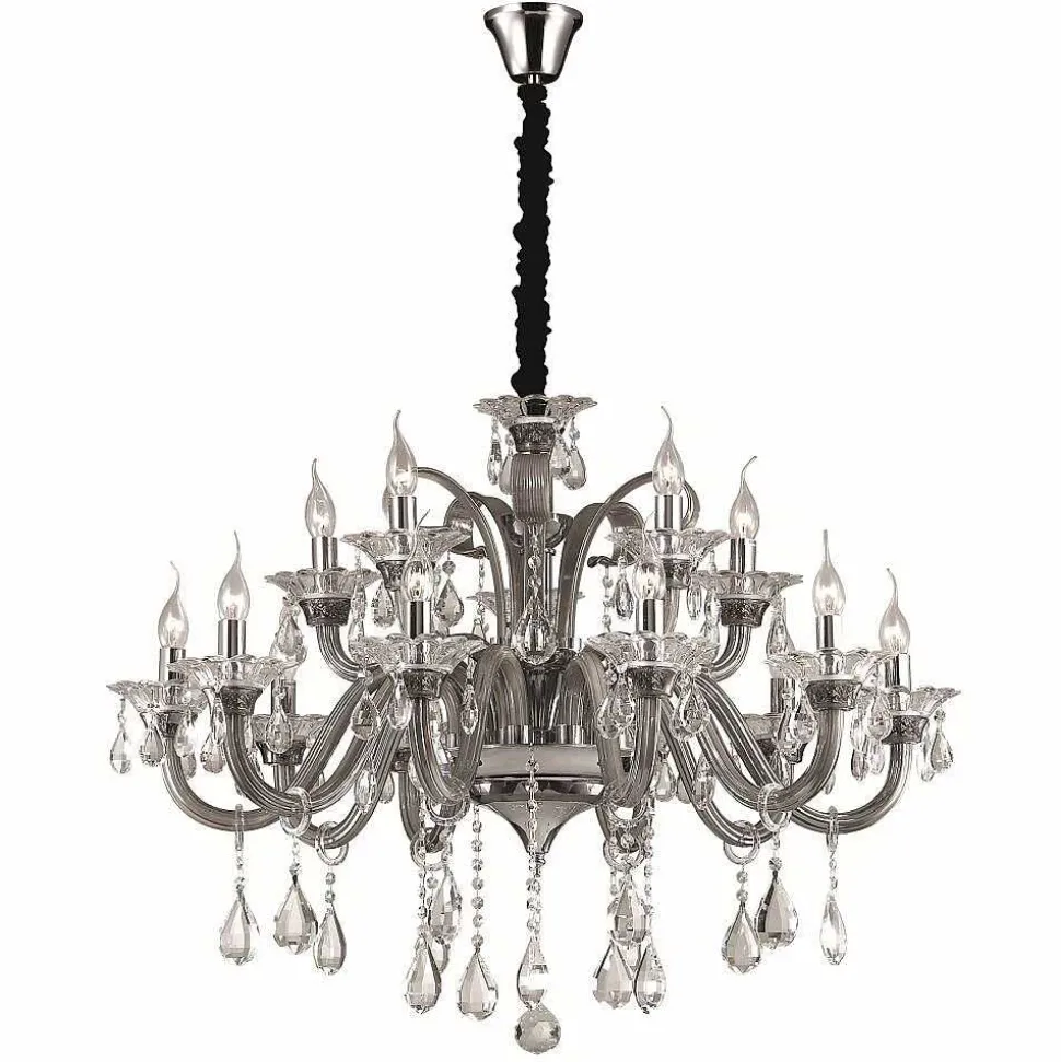 Suspension Ideal Lux Colossal Chrome, 15 Lumieres