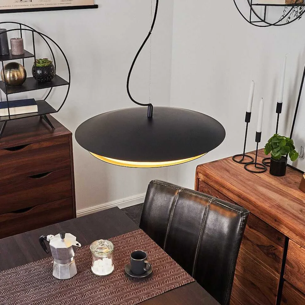 Suspension Ittingen Led Noir, 1 Lumiere, Changeur De Couleurs