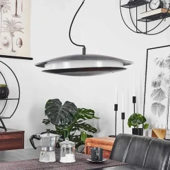 Suspension Ittingen Led Noir, 1 Lumiere, Changeur De Couleurs