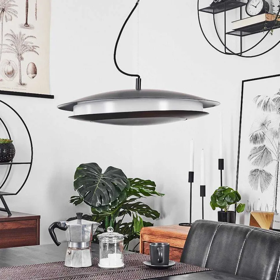 Suspension Ittingen Led Noir, 1 Lumiere, Changeur De Couleurs