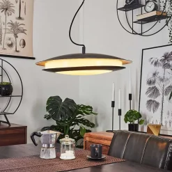 Suspension Ittingen Led Noir, 1 Lumiere, Changeur De Couleurs