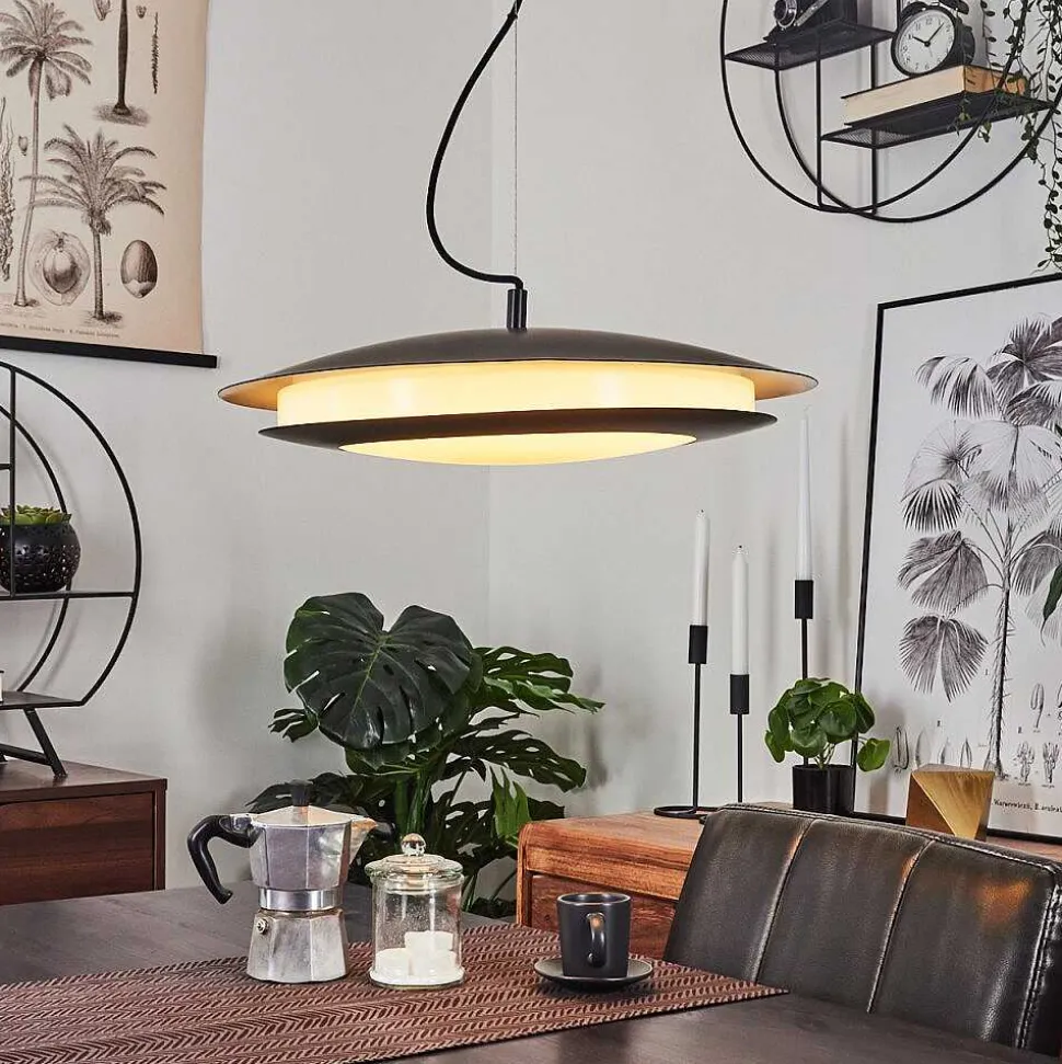 Suspension Ittingen Led Noir, 1 Lumiere, Changeur De Couleurs