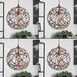 Suspension Kefikon Cuivre, 1 Lumiere