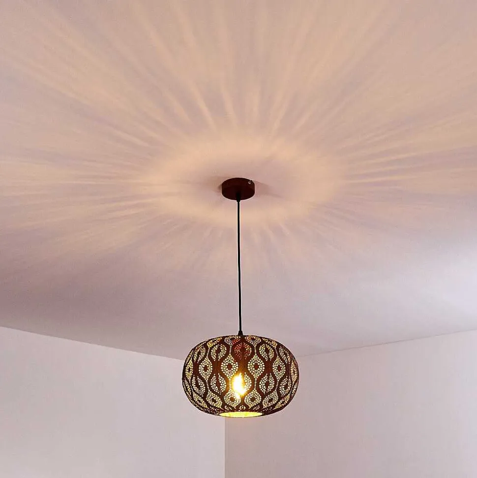 Suspension Kemer Rouille, 1 Lumiere