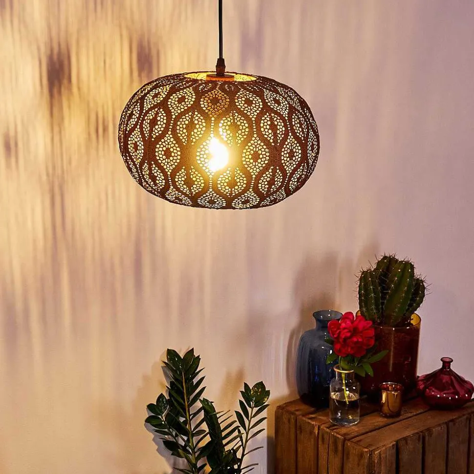 Suspension Kemer Rouille, 1 Lumiere