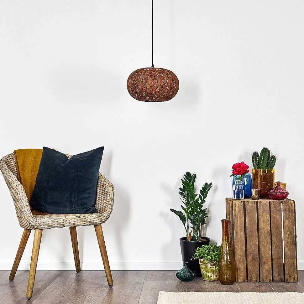 Suspension Kemer Rouille, 1 Lumiere