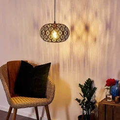 Suspension Kemer Rouille, 1 Lumiere