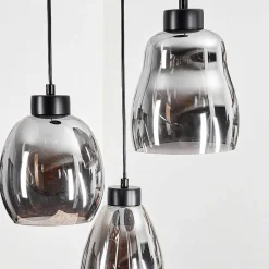 Suspension Kenong Fume, Noir, 3 Lumieres