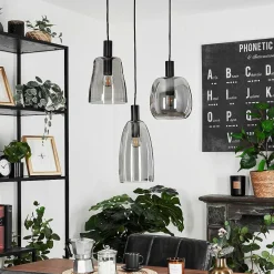 Suspension Kenong Noir, 3 Lumieres