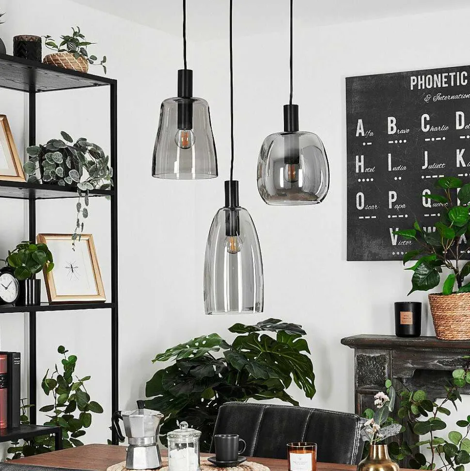 Suspension Kenong Noir, 3 Lumieres