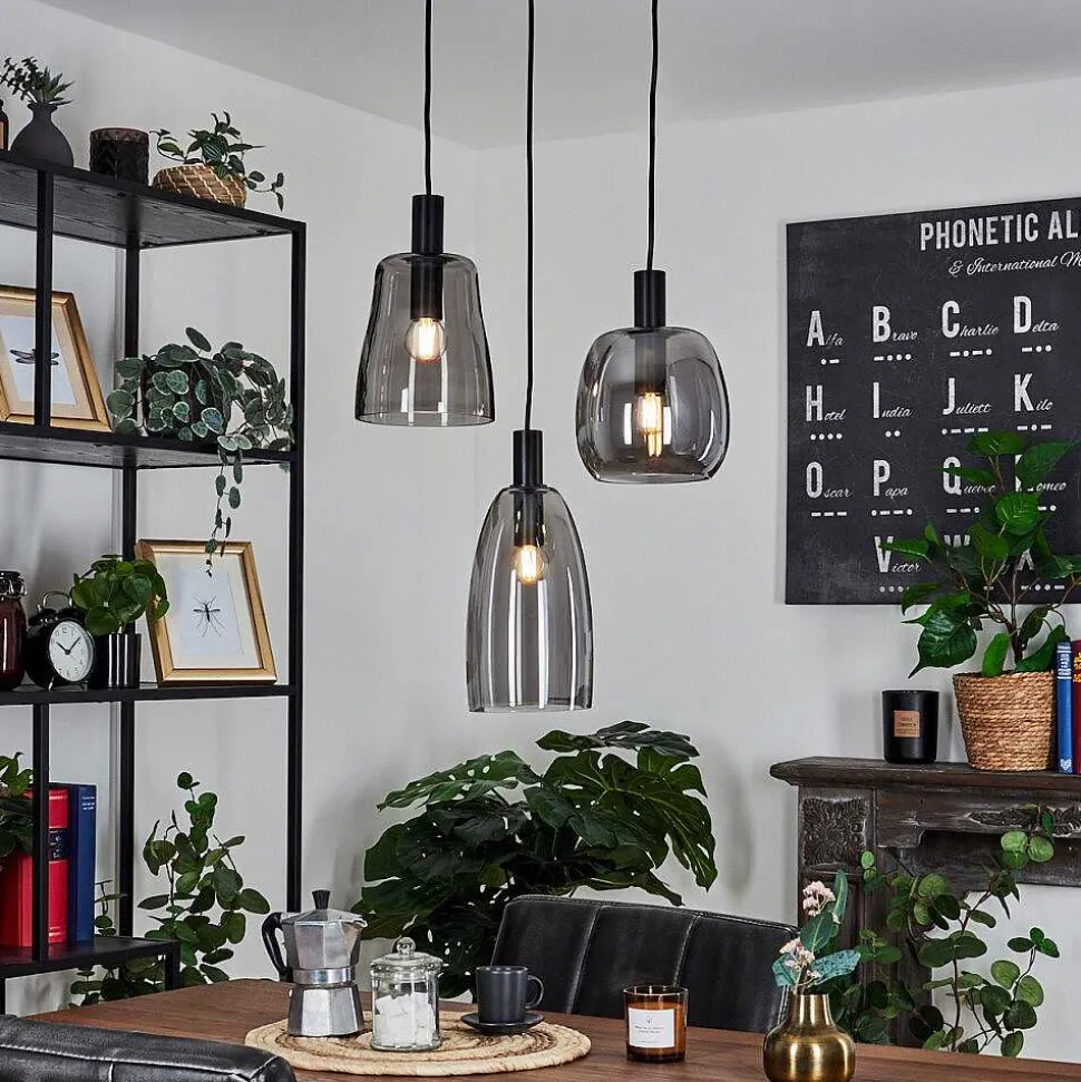 Suspension Kenong Noir, 3 Lumieres