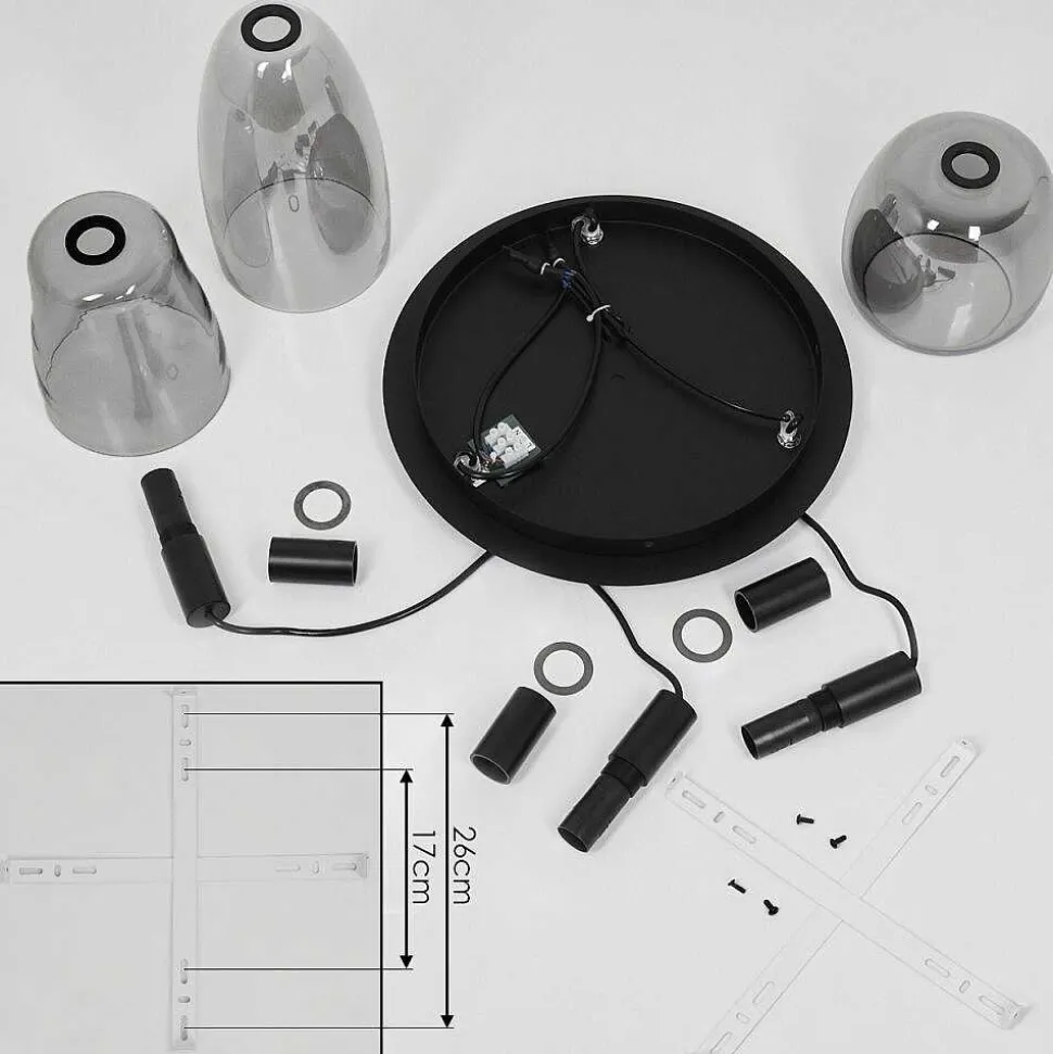 Suspension Kenong Noir, 3 Lumieres