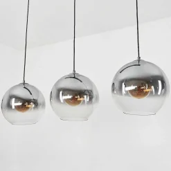 Suspension Leissigen Argent Oxyde, 3 Lumieres