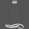 Suspension Leuchten-Direkt Ls-Melinda Led Acier Inoxydable, 1 Lumiere, Telecommandes, Changeur De Couleurs