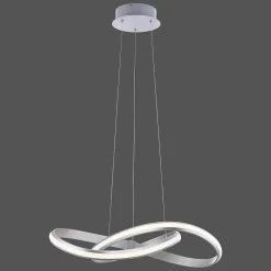 Suspension Leuchten-Direkt Ls-Melinda Led Acier Inoxydable, 1 Lumiere, Telecommandes, Changeur De Couleurs