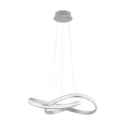 Suspension Leuchten-Direkt Ls-Melinda Led Acier Inoxydable, 1 Lumiere, Telecommandes, Changeur De Couleurs