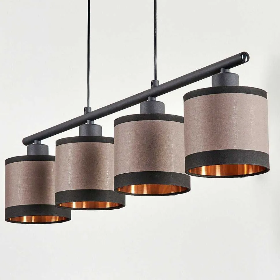 Suspension Lohobe Noir, 4 Lumieres