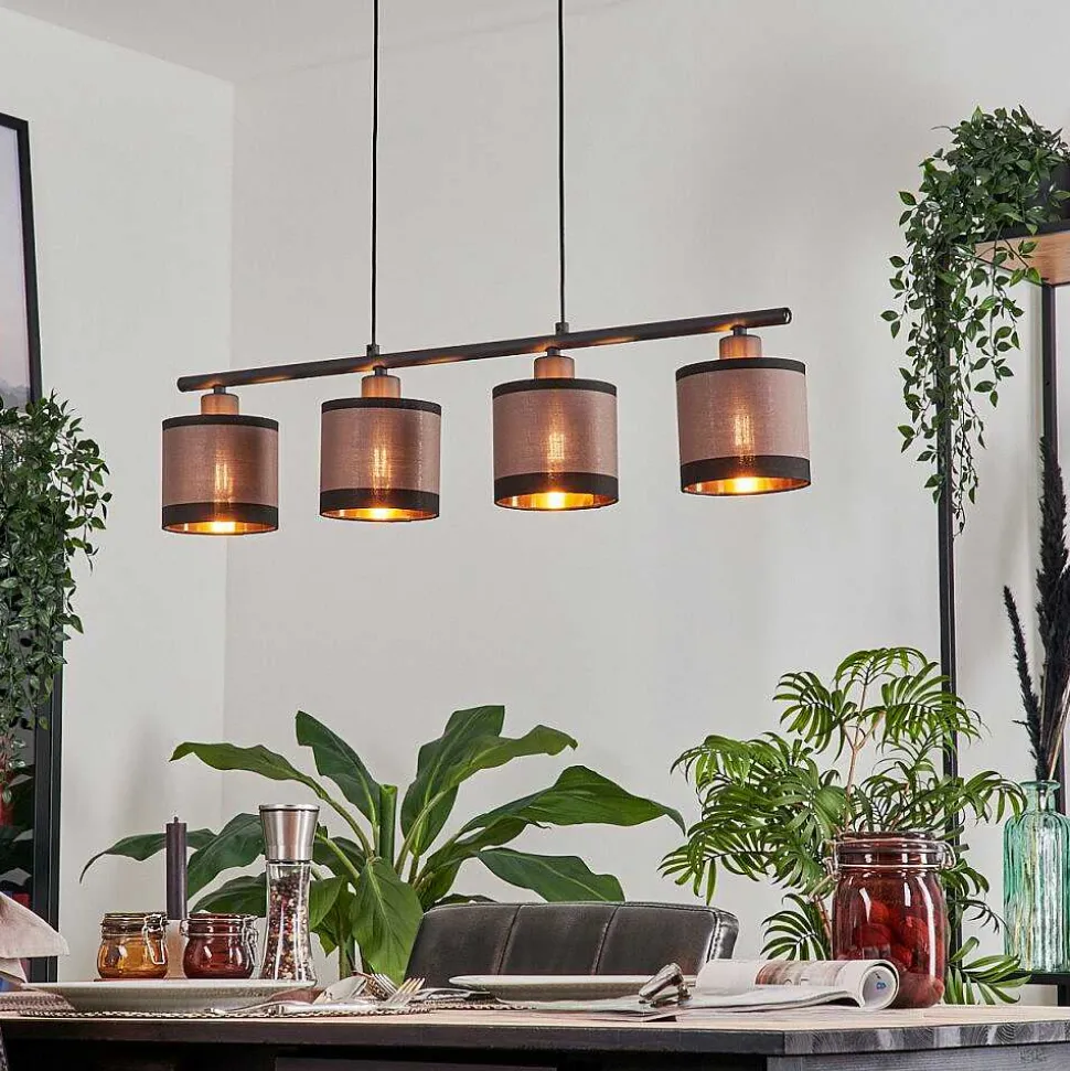 Suspension Lohobe Noir, 4 Lumieres