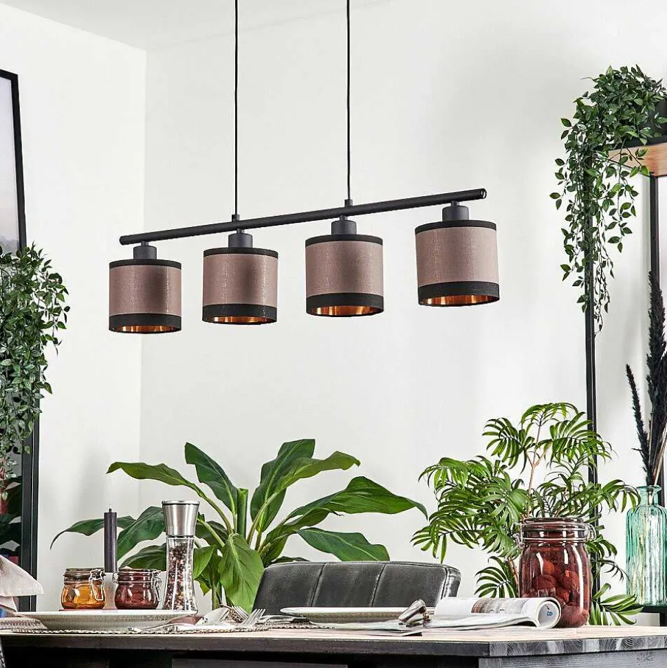 Suspension Lohobe Noir, 4 Lumieres