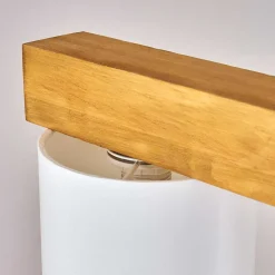 Suspension Malimea Ecru, Noir, 4 Lumieres