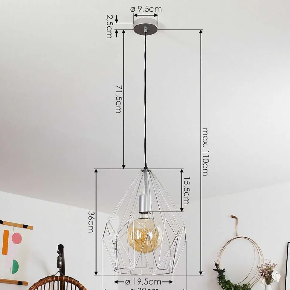 Suspension Marang Argente, 1 Lumiere