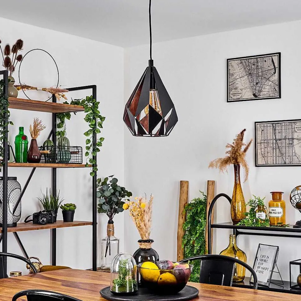 Suspension Marang Noir, 1 Lumiere