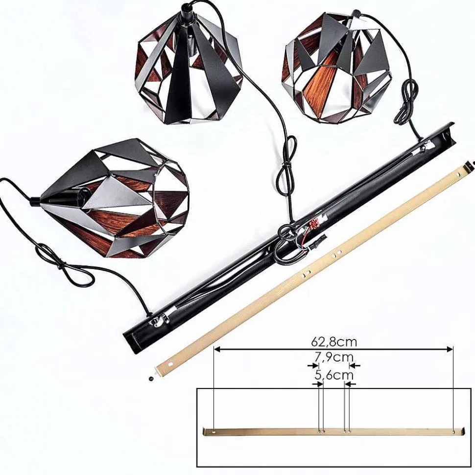 Suspension Marang Noir, 3 Lumieres