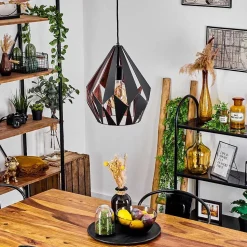 Suspension Marang Noir, 1 Lumiere