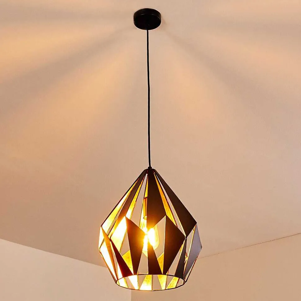 Suspension Marang Noir Dore, 1 Lumiere