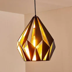 Suspension Marang Noir Dore, 1 Lumiere