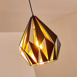 Suspension Marang Noir Dore, 1 Lumiere