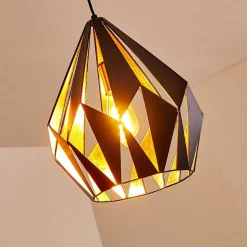 Suspension Marang Noir Dore, 1 Lumiere