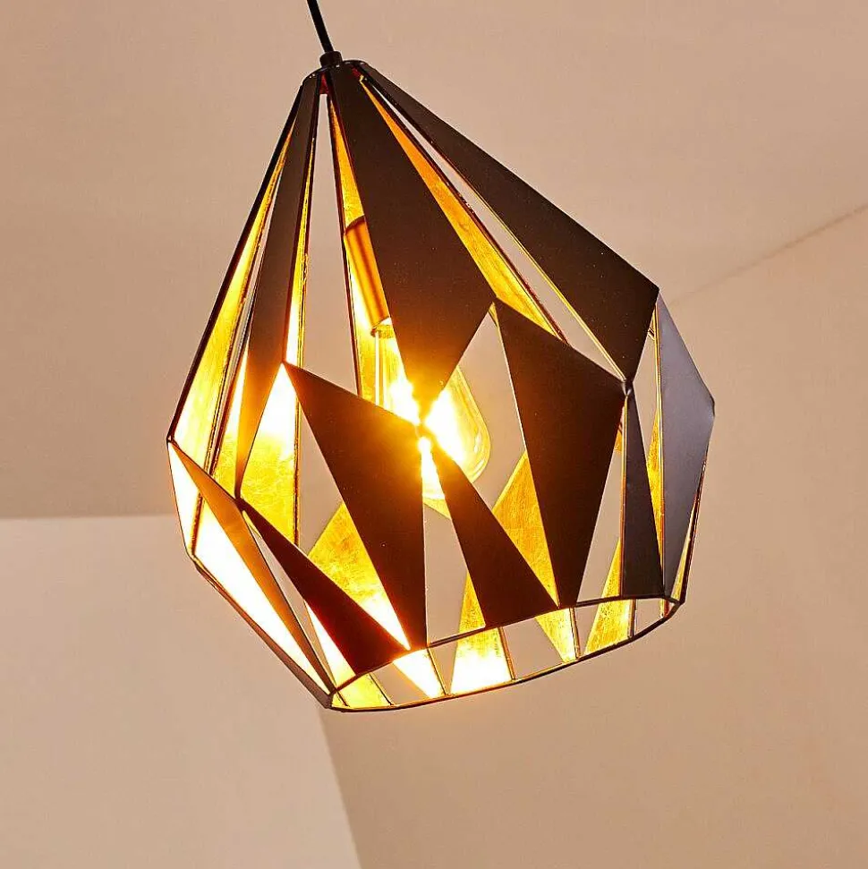 Suspension Marang Noir Dore, 1 Lumiere