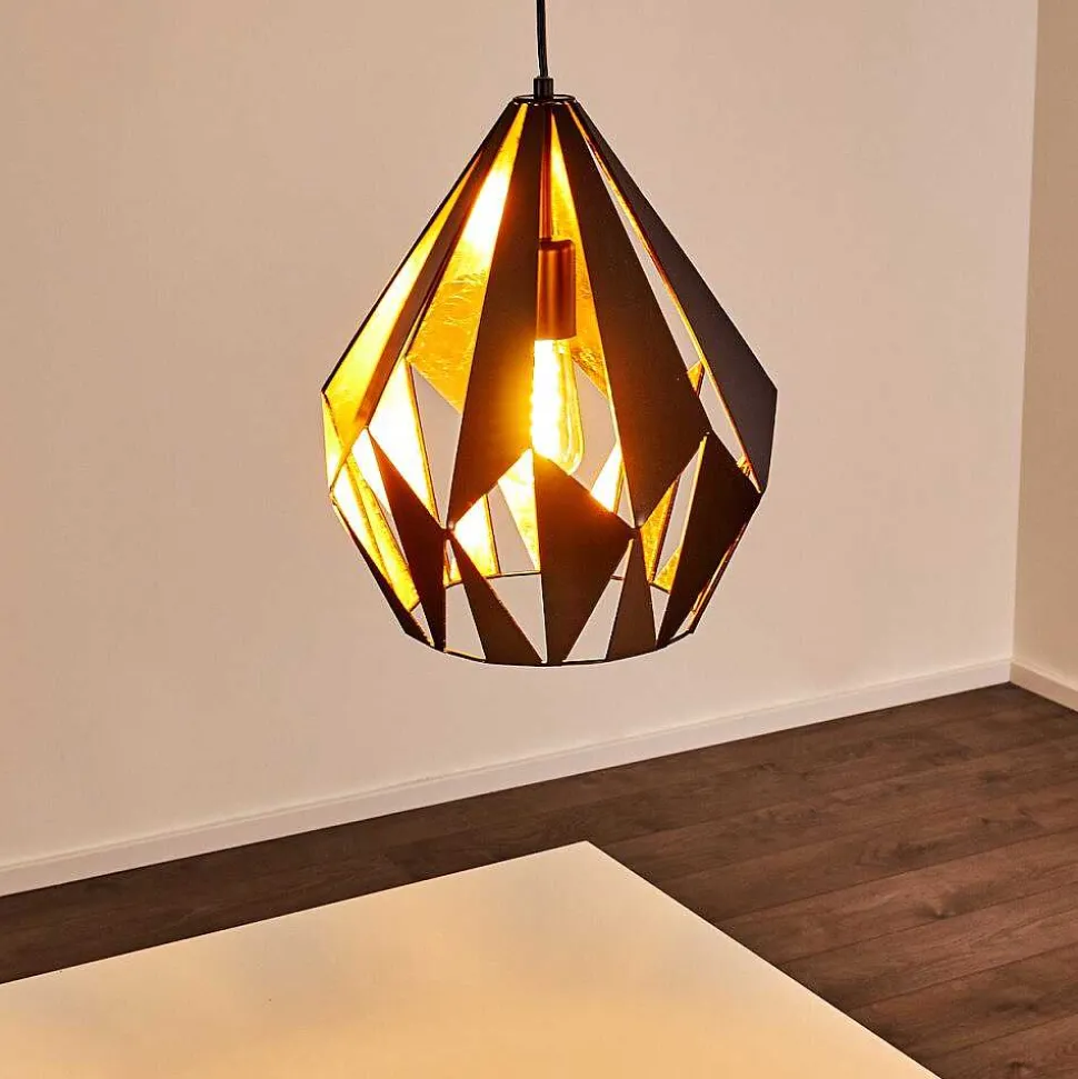 Suspension Marang Noir Dore, 1 Lumiere