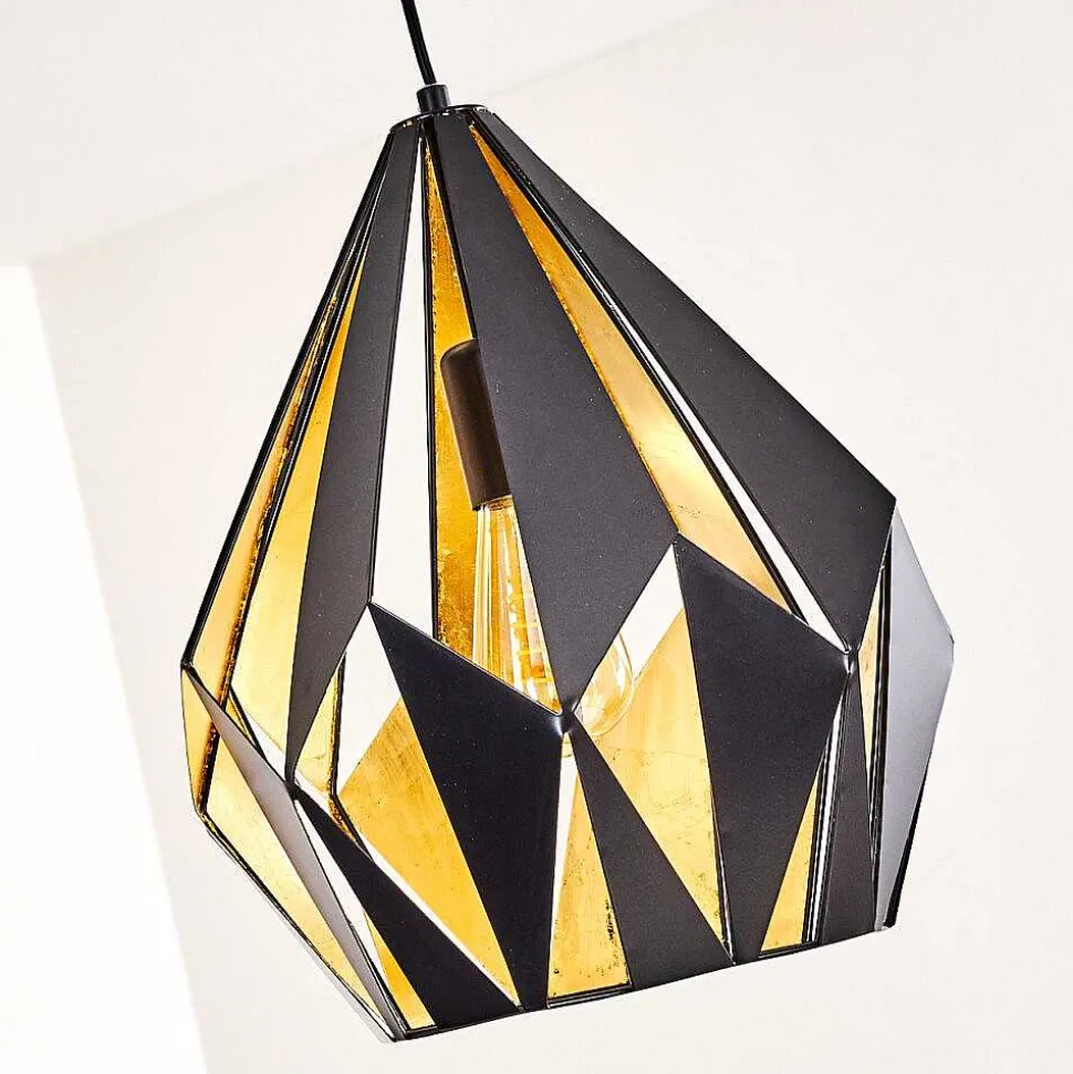 Suspension Marang Noir Dore, 1 Lumiere