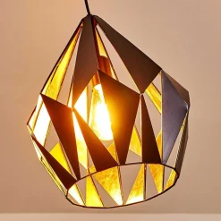 Suspension Marang Noir Dore, 1 Lumiere