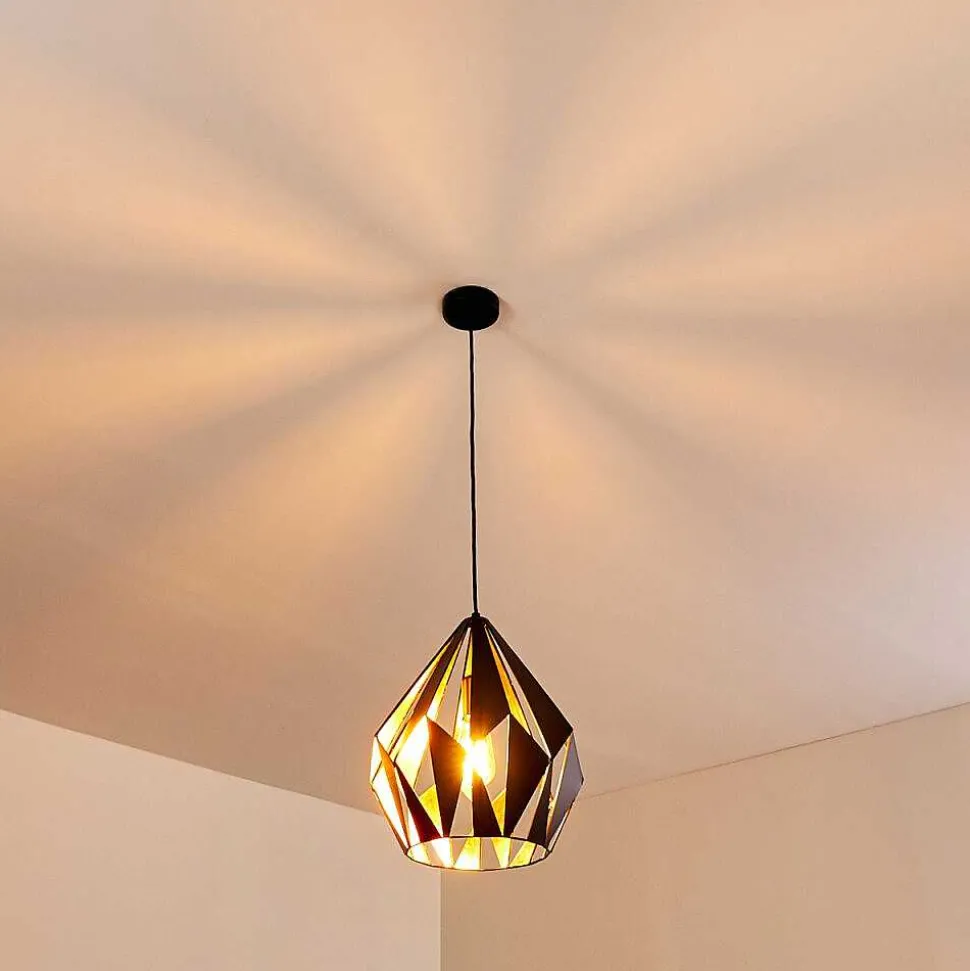 Suspension Marang Noir Dore, 1 Lumiere
