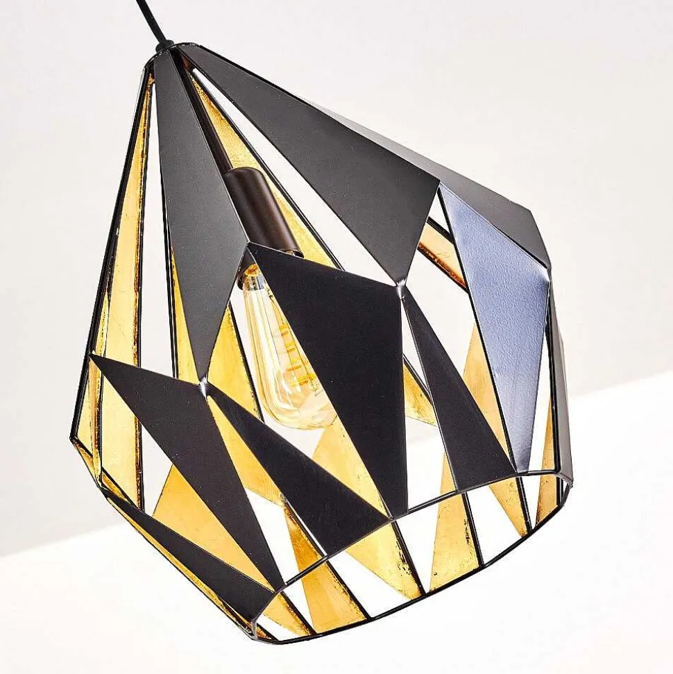 Suspension Marang Noir Dore, 1 Lumiere