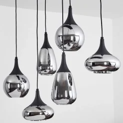 Suspension Maynal Noir, 6 Lumieres