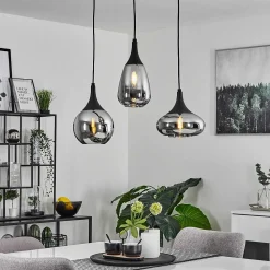 Suspension Maynal Noir, 3 Lumieres