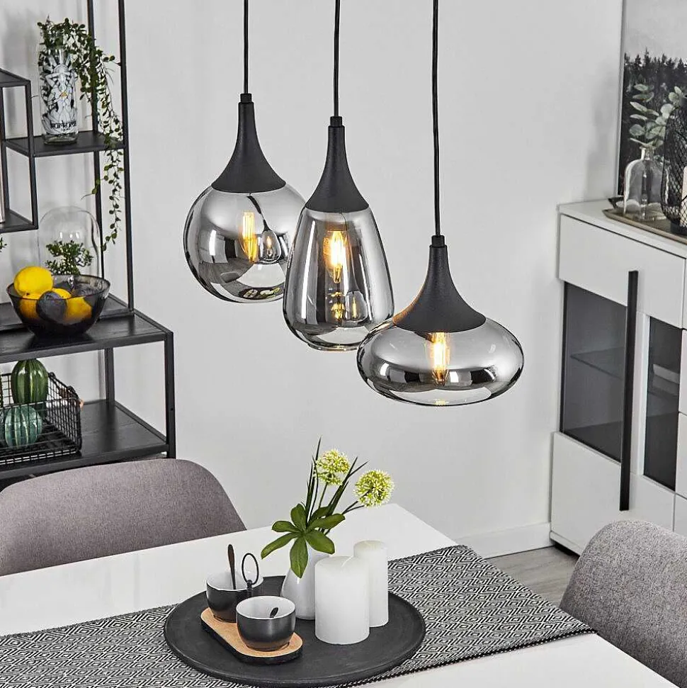 Suspension Maynal Noir, 3 Lumieres