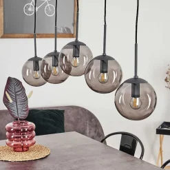 Suspension Mesas Noir, 5 Lumieres