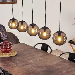 Suspension Mesas Noir, 5 Lumieres