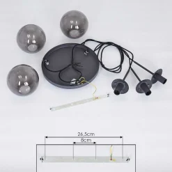 Suspension Mesas Noir, 3 Lumieres