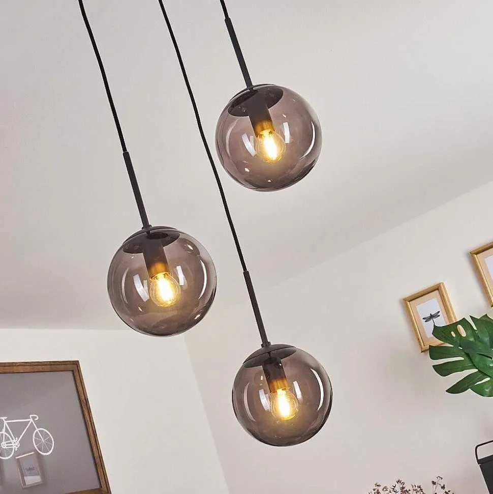 Suspension Mesas Noir, 3 Lumieres