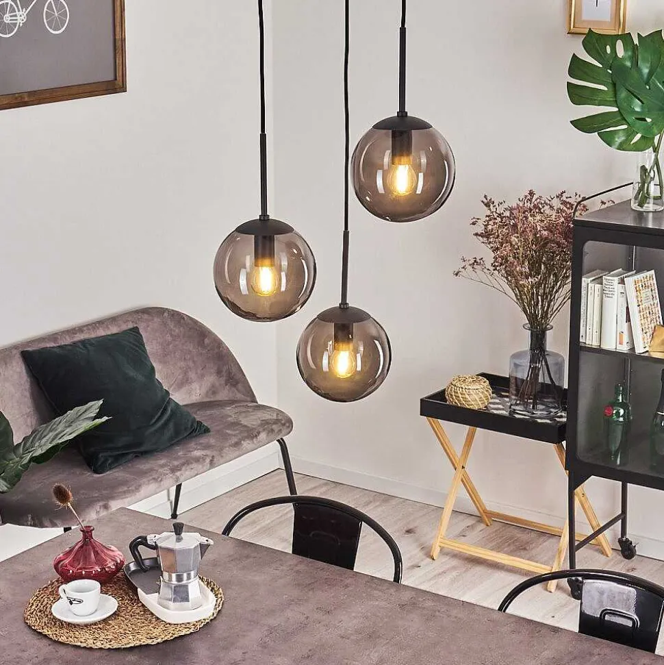 Suspension Mesas Noir, 3 Lumieres