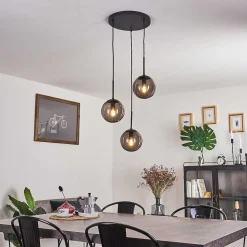 Suspension Mesas Noir, 3 Lumieres