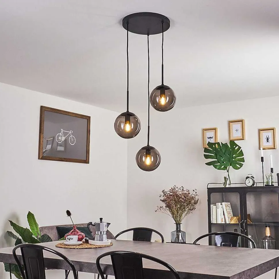 Suspension Mesas Noir, 3 Lumieres