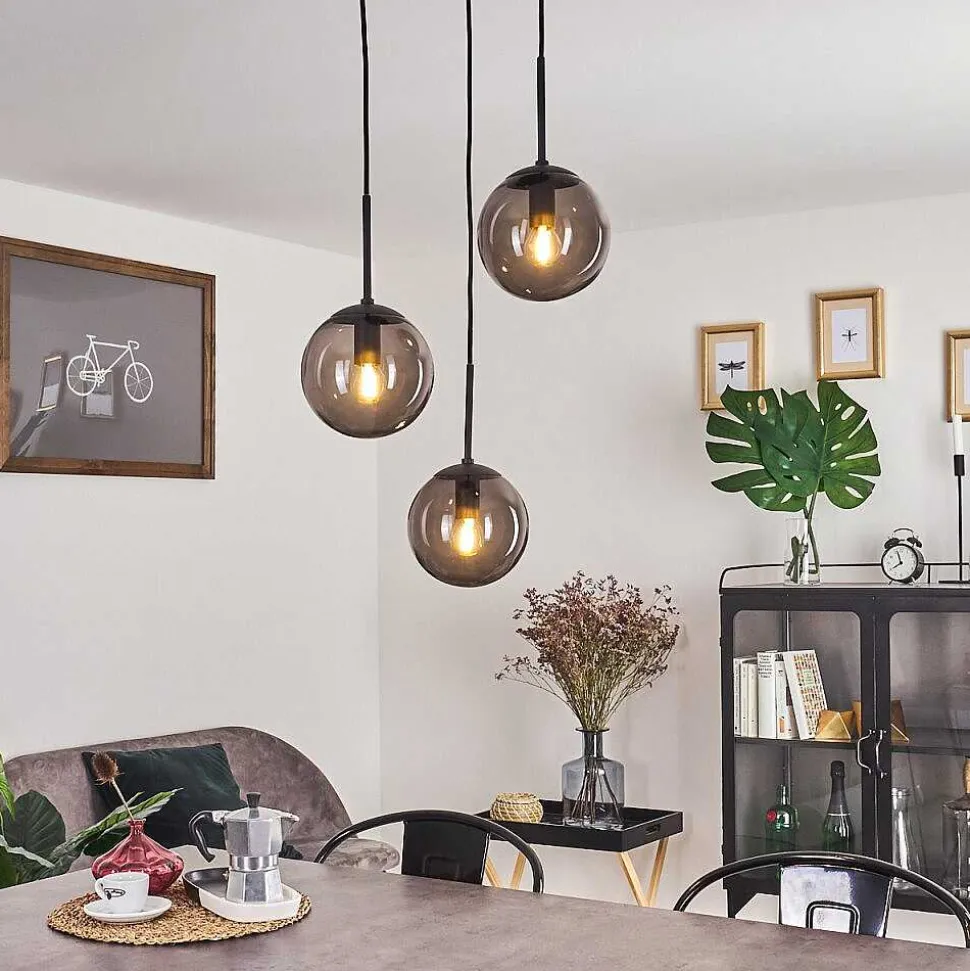 Suspension Mesas Noir, 3 Lumieres